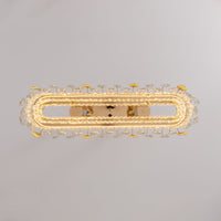 Lustre Linéaire Cristal Doré Îlot Cuisine