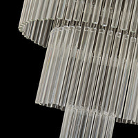 Lustre Rond Cristal Salon Argenté suspendu