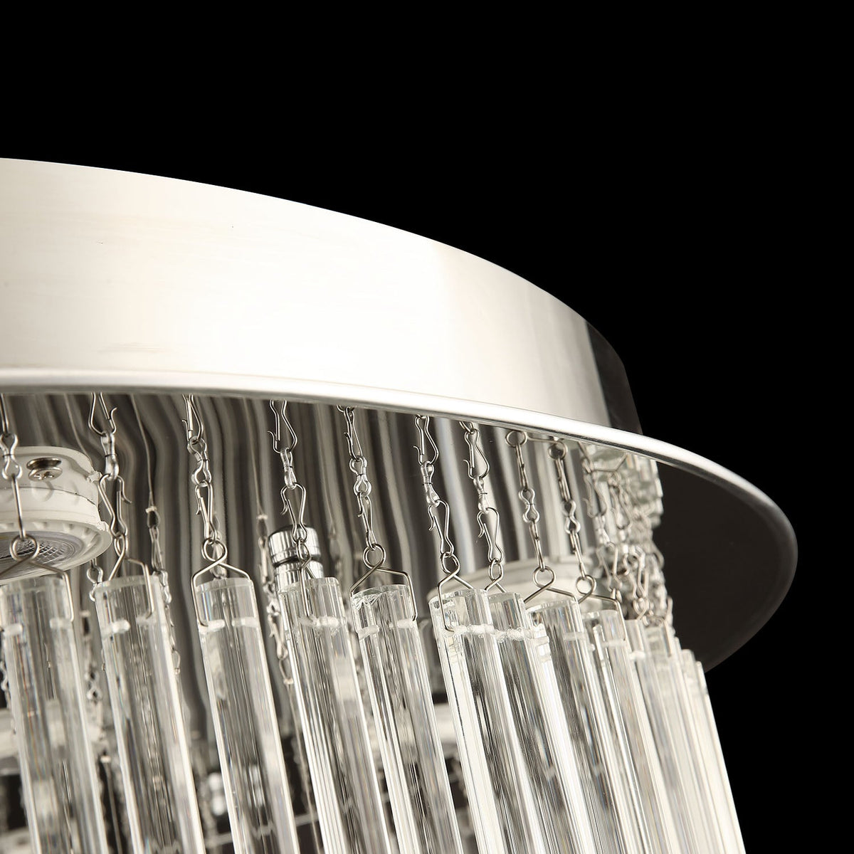 Lustre Rond Cristal Salon Argenté argenté
