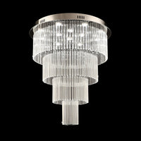 Lustre Rond Cristal Salon Argenté design