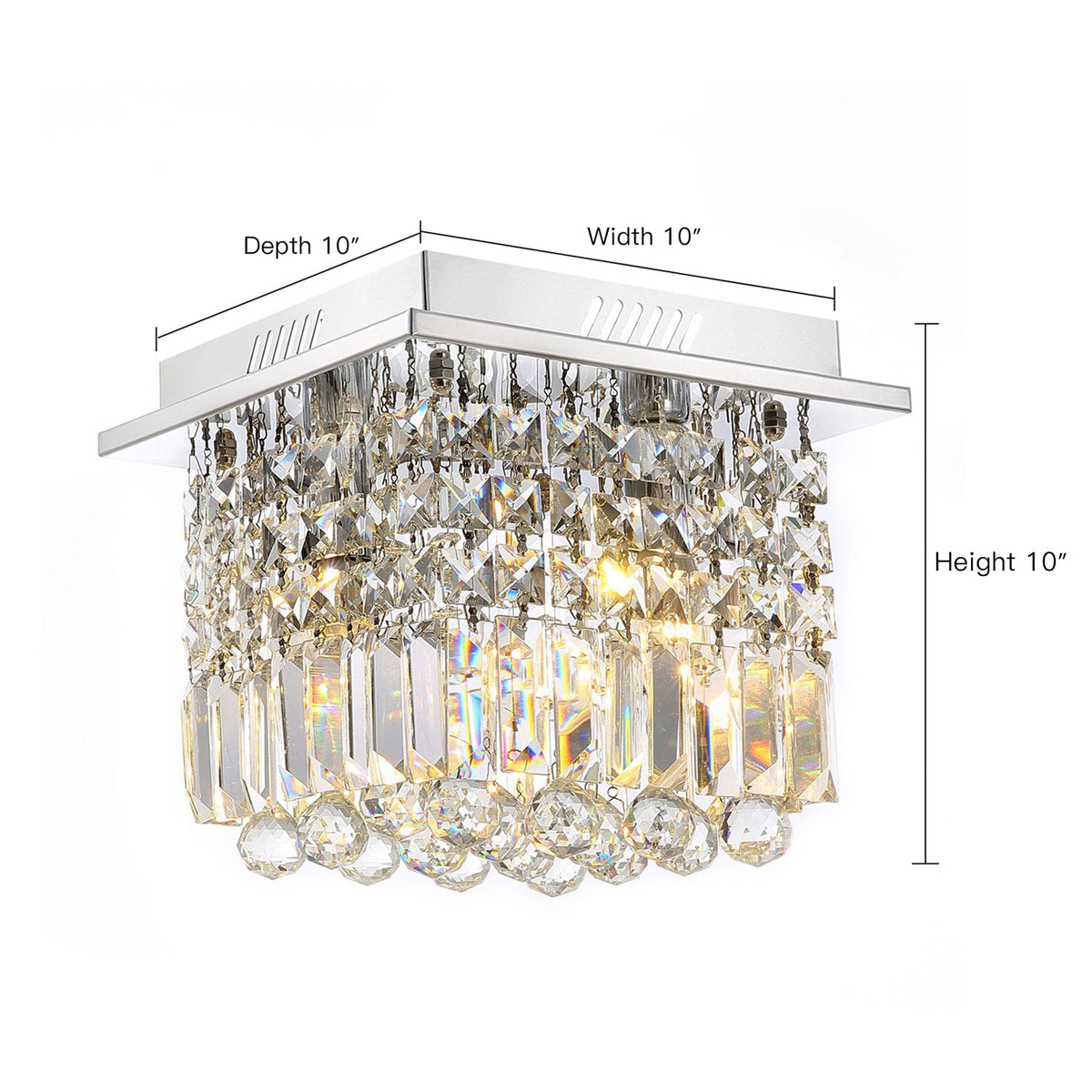 Détail du plafonnier cristal