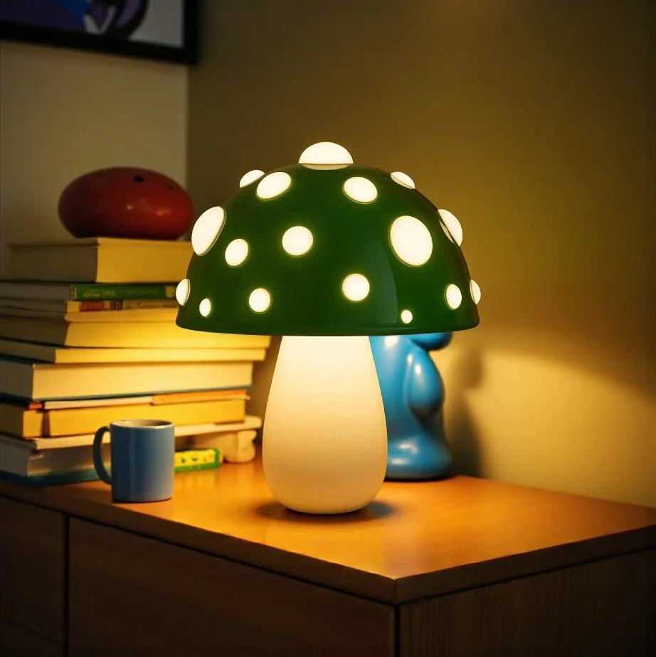 Lampe de Chevet Champignon Vert