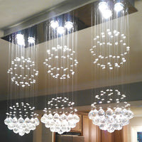 Lustre Rectangulaire Cristal Argenté 9 Lumières vue d'ensemble