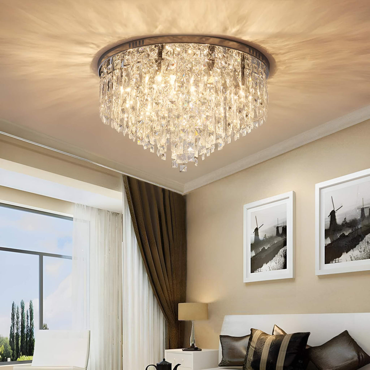 Détail du lustre cristal
