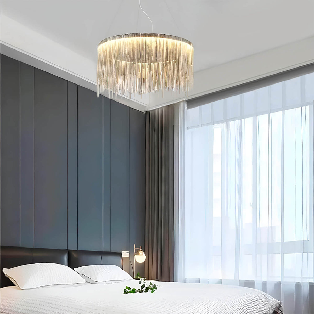 Lustre Rond Aluminium Moderne - Lumio