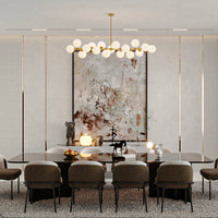 Lustre Rectangulaire Métal Salle à Manger Gris salle à manger