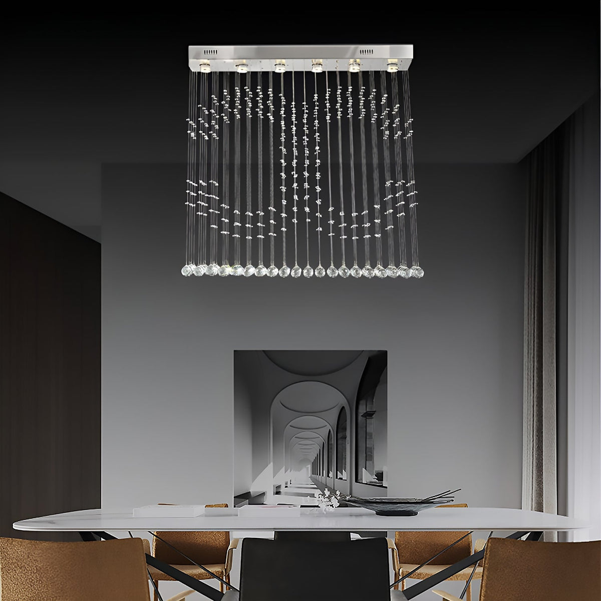 Détail du lustre cristal