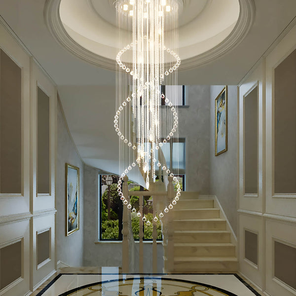 Lustre Double Spirale Haut Plafond