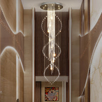 Lustre Double Spirale Haut Plafond