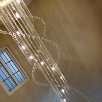 Lustre Double Spirale Haut Plafond