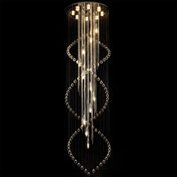 Lustre Double Spirale Haut Plafond