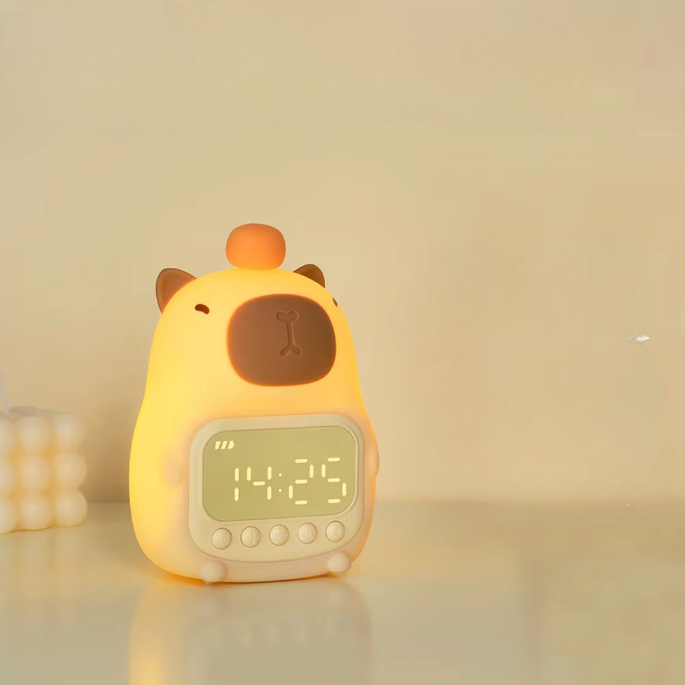 DUCKLY - Réveil LED Canard ou Capybara avec Double Alarme Snooze & Lampe de Chevet Réveil