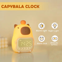 DUCKLY - Réveil LED Canard ou Capybara avec Double Alarme Snooze & Lampe de Chevet Réveil