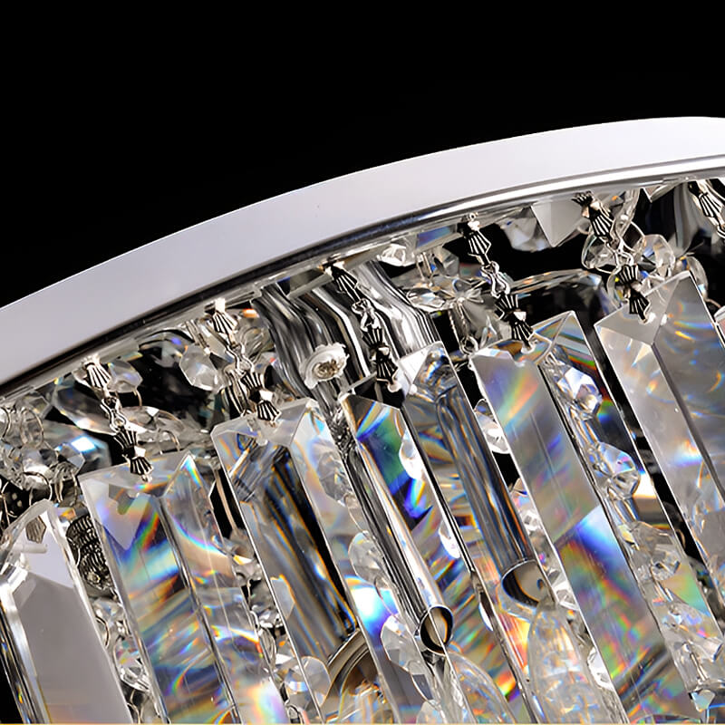 Lustre Rond Cristal Salon Lune gros plan