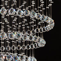 Lustre Spirale Cristal Grand Format pour Salon
