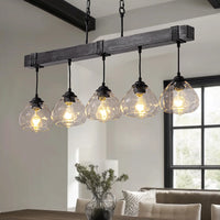 Lustre Cristal Style Farmhouse Chic pour Salle à Manger