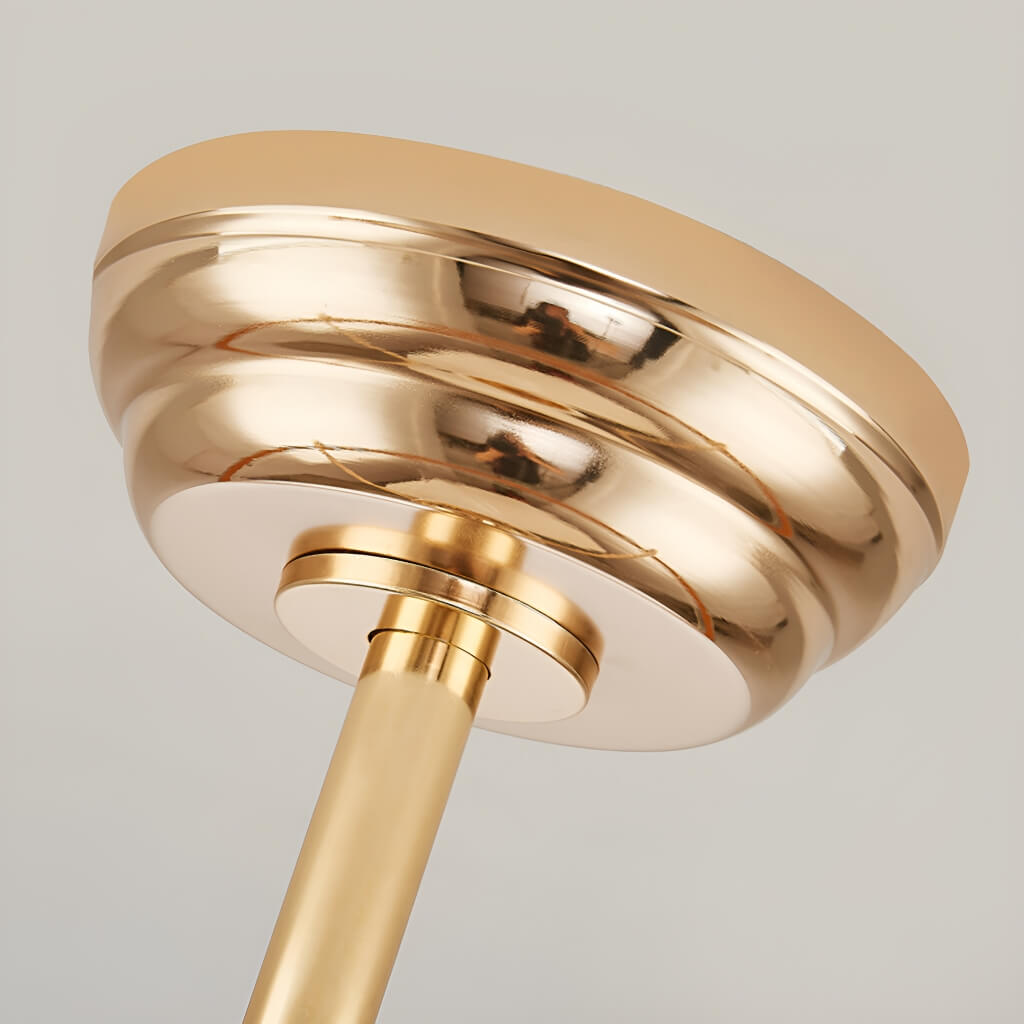 Plafonnier Ventilateur Cristal Doré Oscillant