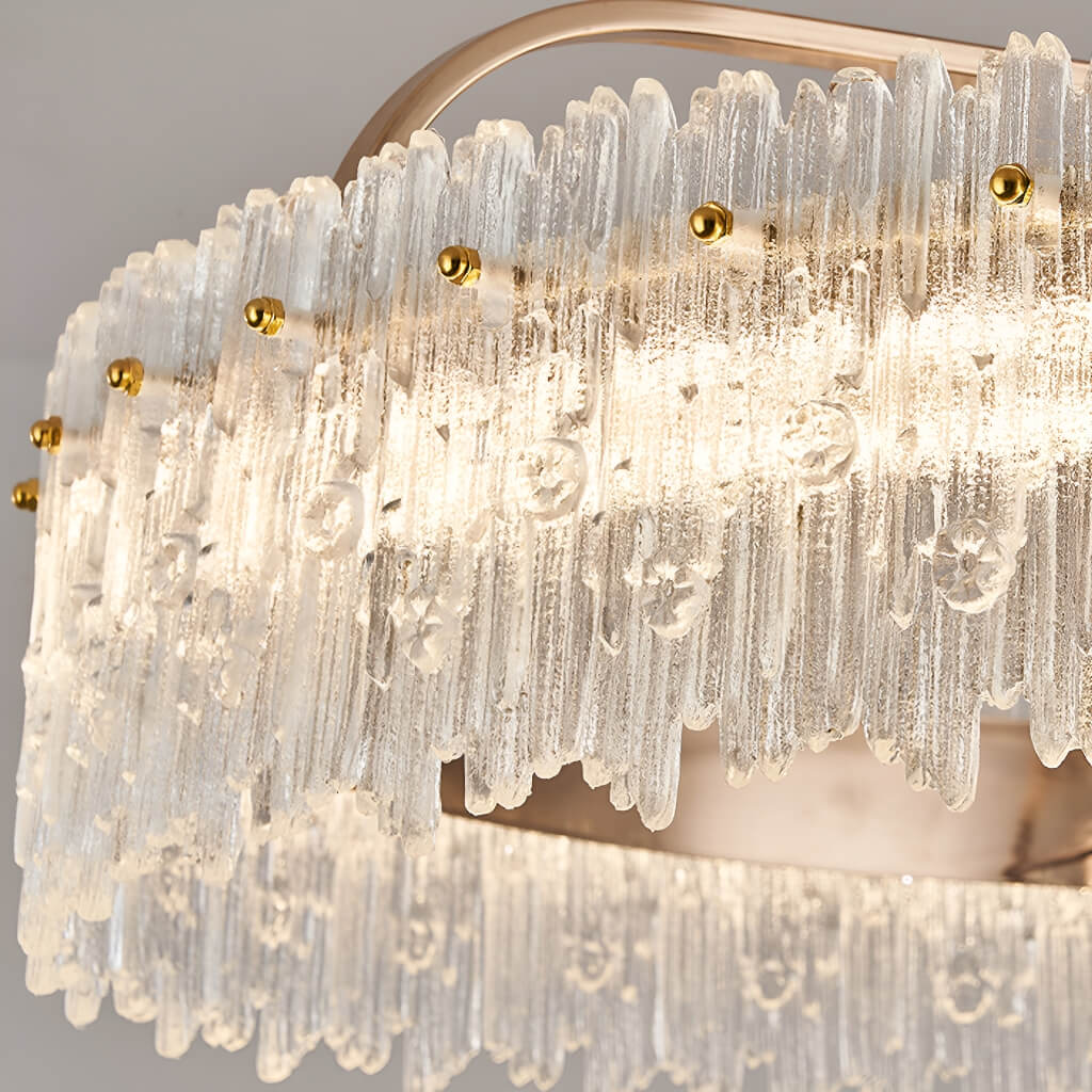 Plafonnier Ventilateur Cristal Doré Oscillant