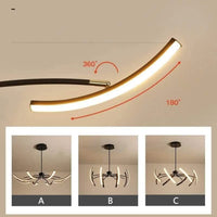 Grand Plafonnier LED Moderne pour Salon