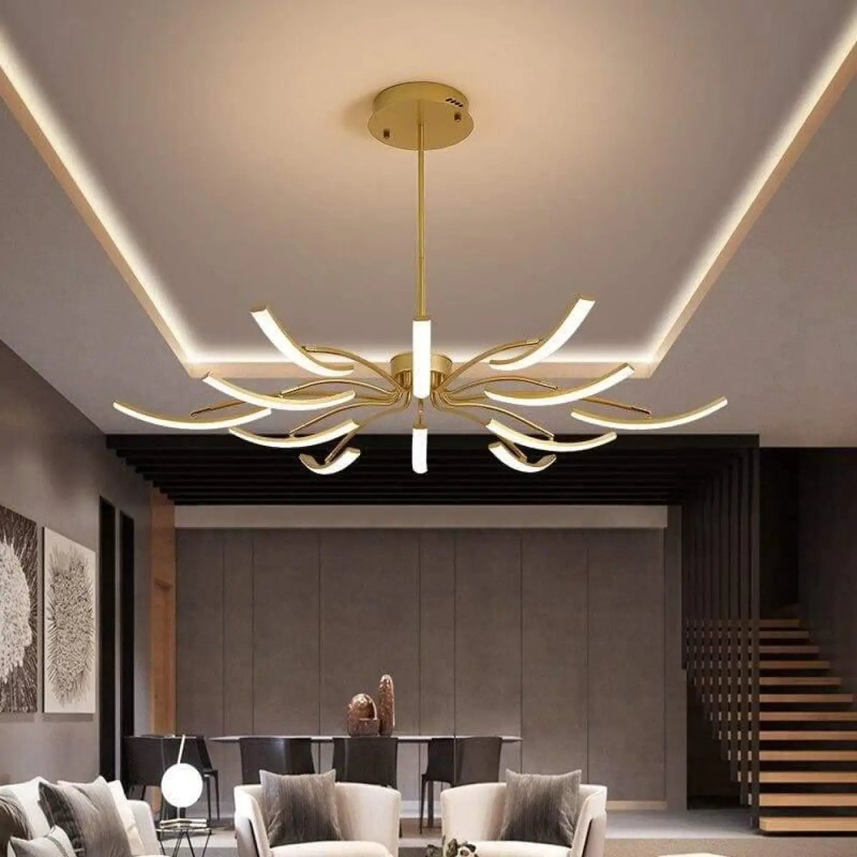 Grand Plafonnier LED Moderne