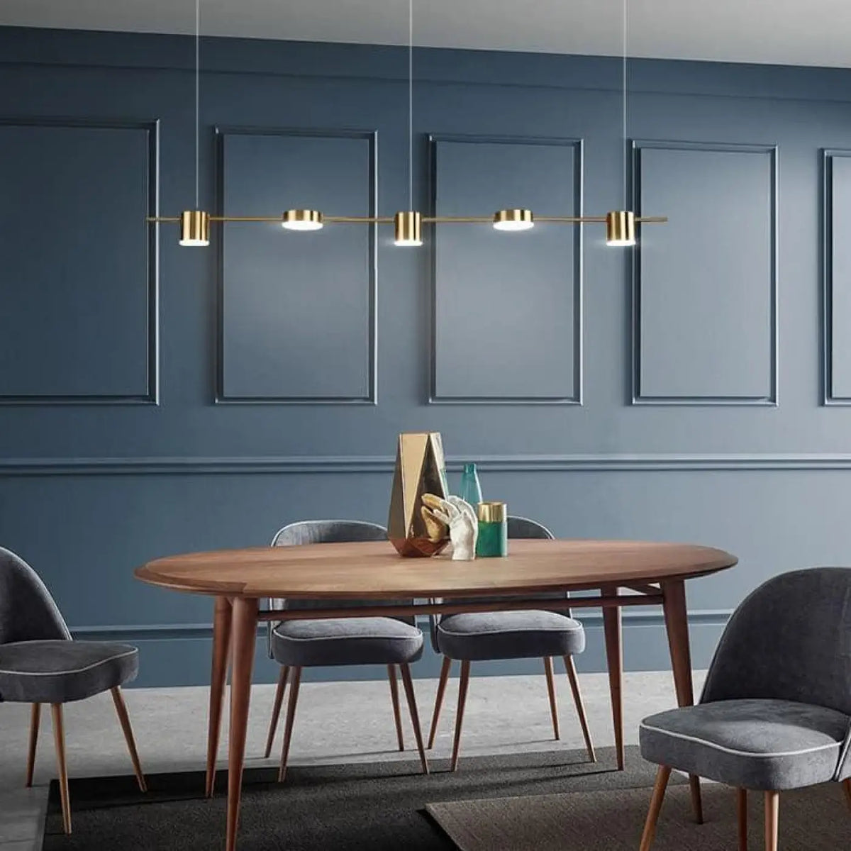 Lampe Suspendue Métal Brillant pour Cuisine