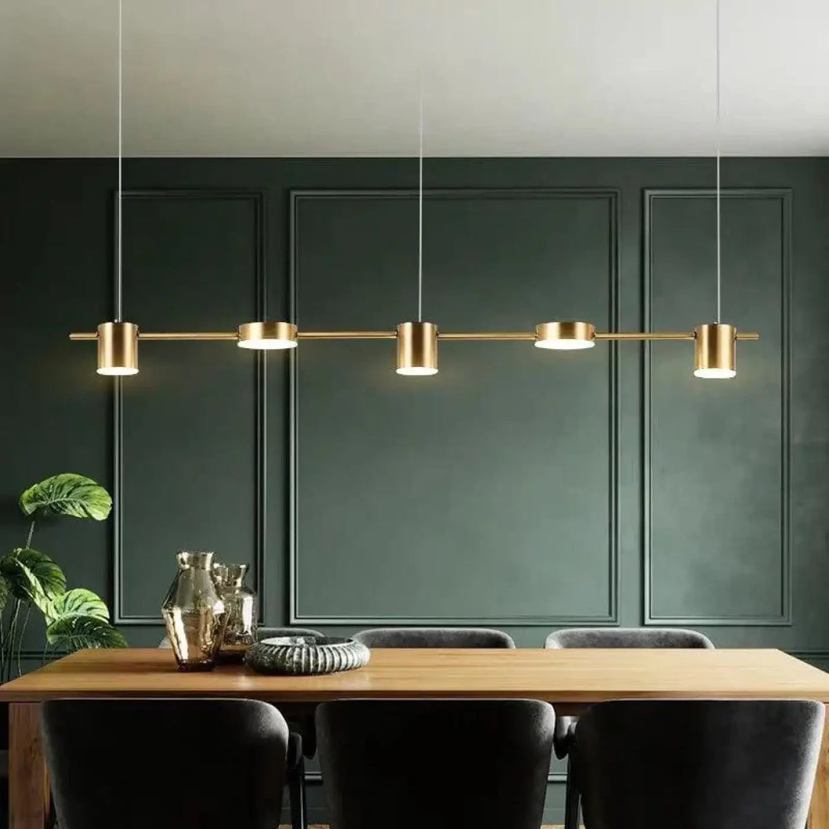 Lampe Suspendue Métal Brillant pour Cuisine