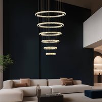 Lustre Anneau Cristal Noir noir