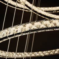 Lustre Anneau Cristal Noir