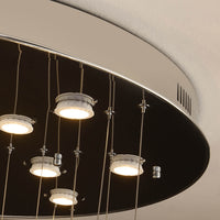 Lustre Multi-Anneaux Cristal Moderne pour Salle à Manger