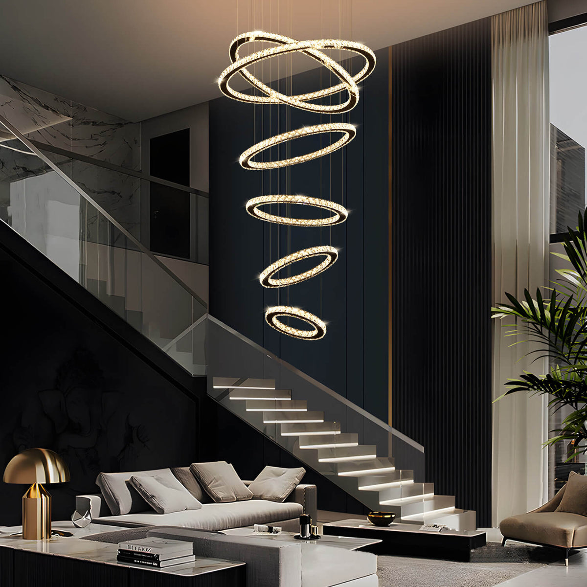Détail du lustre cristal