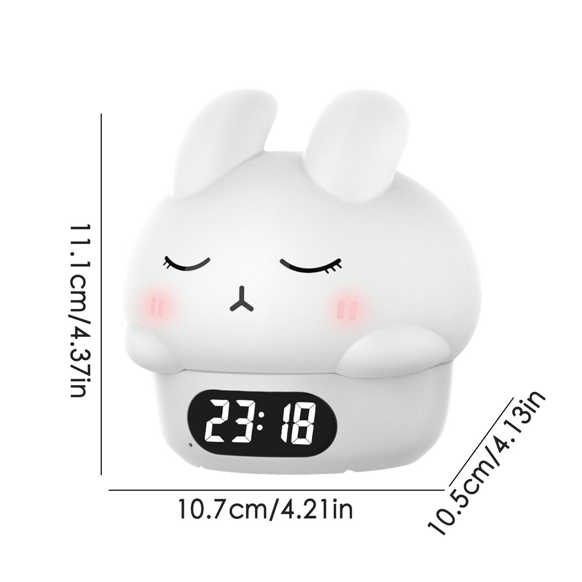LUMILAP - Réveil Enfant Lapin avec Veilleuse et Température Lumio™