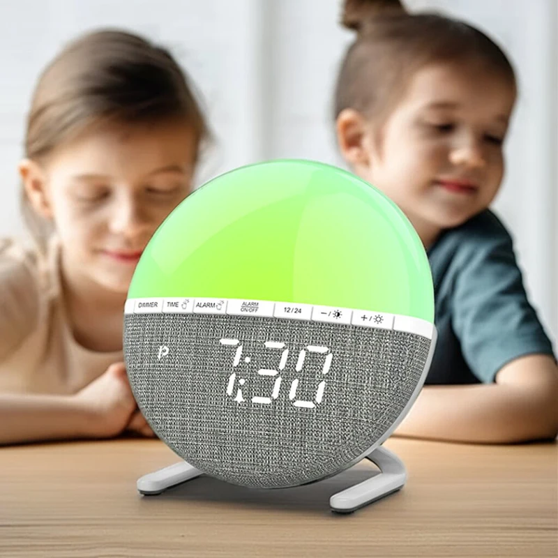 LUCENA - Simulateur d'Aube LED avec Sonneries Personnalisables Lumio™