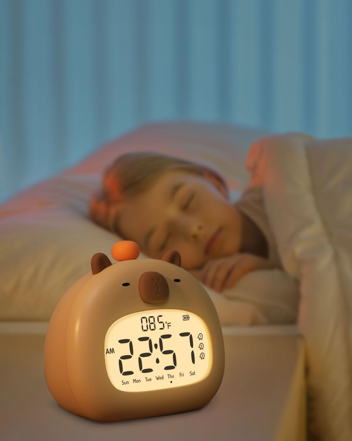 CAPYWAKE - Réveil LED Capybara Rechargeable avec Veilleuse Lumio™