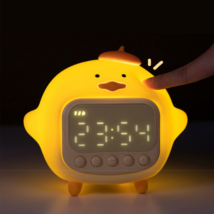 DUCKLY | Réveil LED Canard avec Double Alarme Snooze & Lampe de Chevet