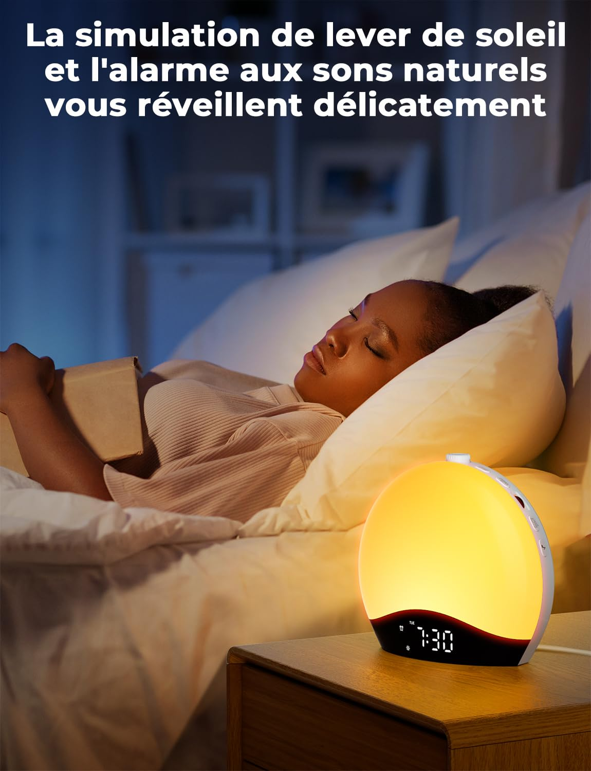AURORA - Réveil Simulateur d’Aube Bluetooth et Radio