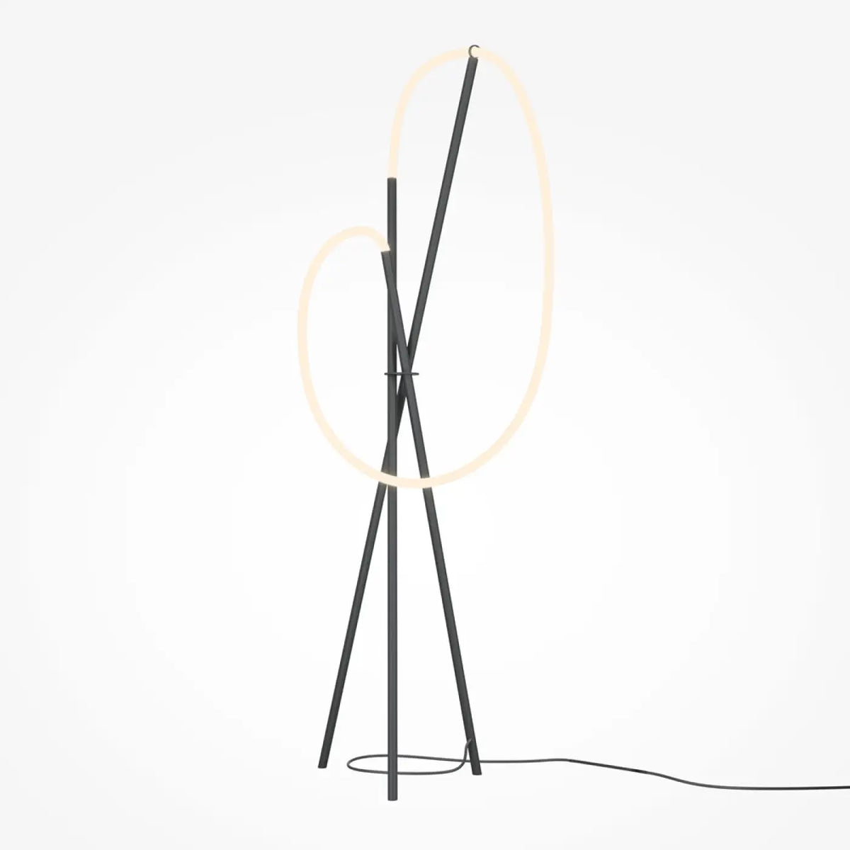 Détail des boucles en silicone du lampadaire trépied Zélie