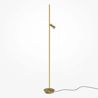 Lampadaire LED ultra-fin doré dans une entrée minimaliste, vue 12