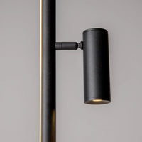 Détail du profil aluminium fin du lampadaire LED ultra-fin