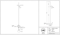 Trois lampes de chevet rechargeables alignées sur une table à manger, vue 17