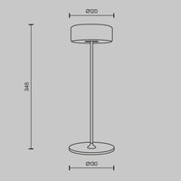 Lampe de chevet rechargeable blanche dans une chambre scandinave, vue 16