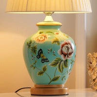 Lampe De Chevet Céramique Fleurs maison-lampe-de-chevet