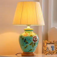 Lampe De Chevet Céramique Fleurs maison-lampe-de-chevet