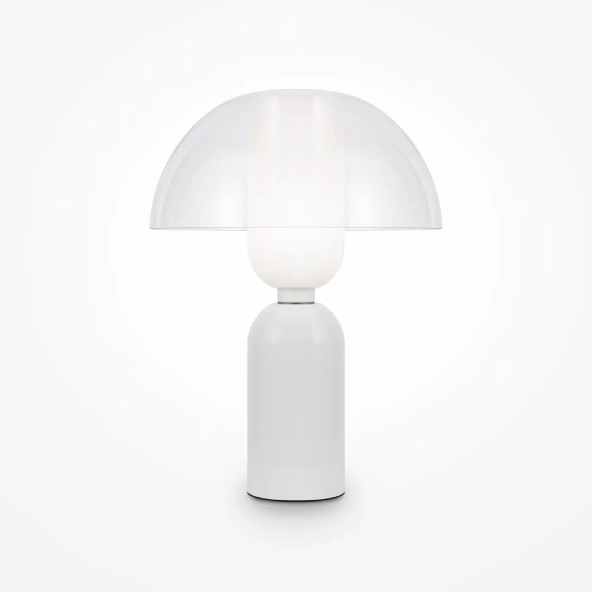 Lampe de chevet céramique blanche avec abat-jour textile chaleureux