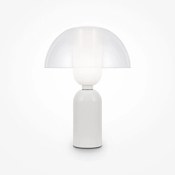 Lampe de chevet céramique blanche avec abat-jour textile chaleureux