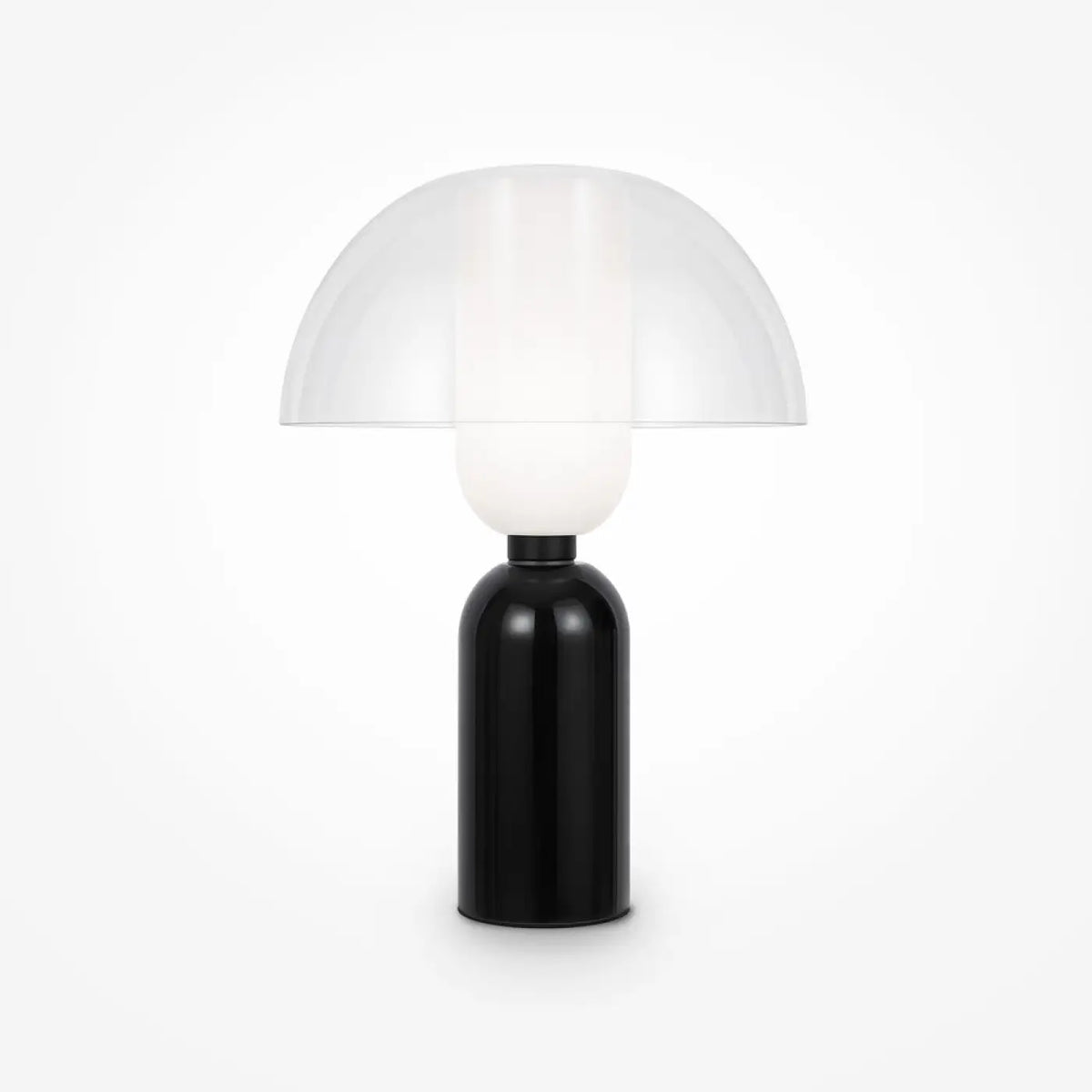 Lampe de chevet céramique noire posée sur console d'entrée élégante