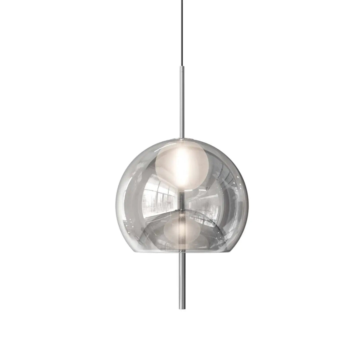 Ensemble de lampes suspendues en verre Lira composant un point lumineux, vue 16