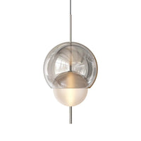 Ensemble de lampes suspendues en verre Lira composant un point lumineux, vue 10
