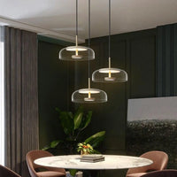 Lampe Suspendue en Verre Doré Vintage