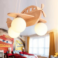 Lampe Suspendue Avion avec Boules Lumineuses pour Enfant
