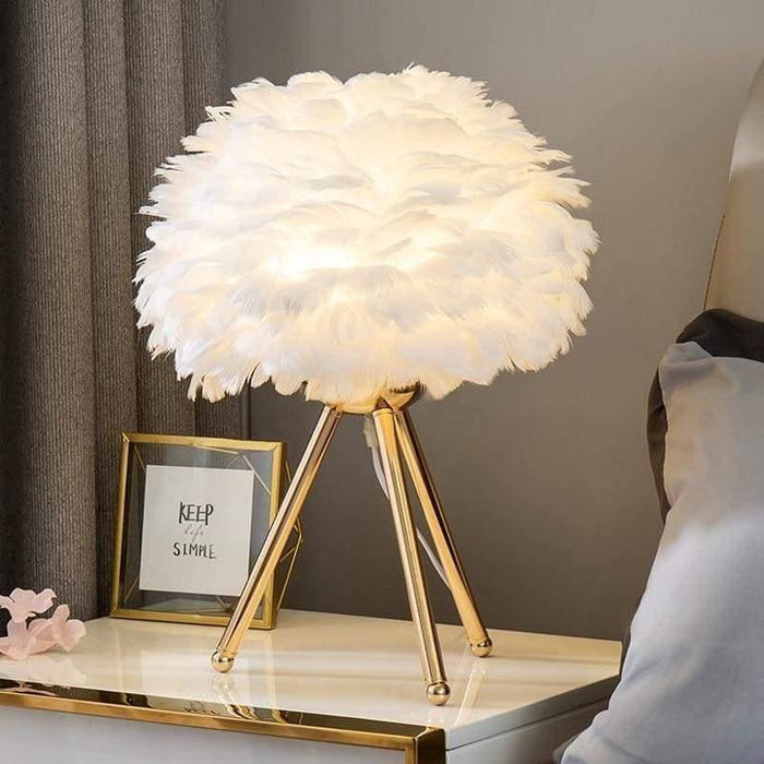 Lampe de Chevet | Plumes Colorées